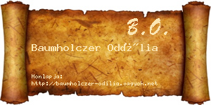 Baumholczer Odília névjegykártya